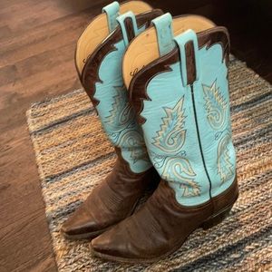 lucchese cowboy boots turquoise
